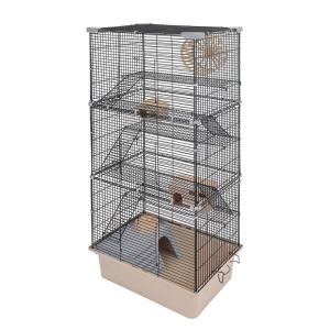 Клетка д-грызунов РИККИ 42.3 42х30х95см 6эт, разборн. (2домика,миска,колесо)  1-1