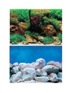 Фон двухсторонний ВОДНЫЙ САД - ЯРКИЕ КАМНИ 60смх124см