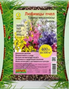 Смесь Травы-Медоносы 0,4кг (горчица,эспарцет,кориандр,фацелия) (Аэлита) 1-50