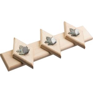 Вешалка липа 32*14см, 3 крючка-клен металл/4