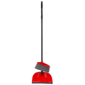 Комплект с высокой ручкой щетка+совок складной с кромкой в ассорт /8