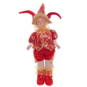 Игрушка набивная Клоун (музыкальный) , с колпаком L20 W13 H58 см, без колпака H42 см