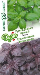 Базилик Фиолетовый 0,15г+Зеленый ароматный 0,15г (Гавриш) Дуэт Базилик Фиолетовый 0,15г+Зеленый ароматный 0,15г (Гавриш) Дуэт
