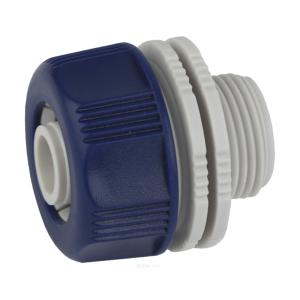 Адаптер для шланга 19мм (3-4) с наружной резьбой, пластик-50 GREEN APPLE