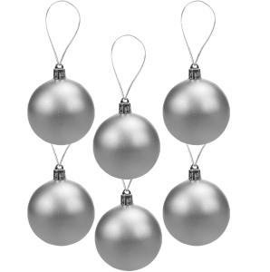 Шары набор Серебряный бархат (уп.6шт) D6 см