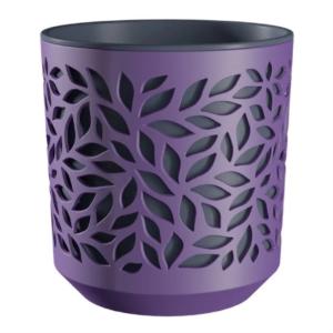 Leaves кашпо со вставкой 2,5л  Слива-Антрацит -12