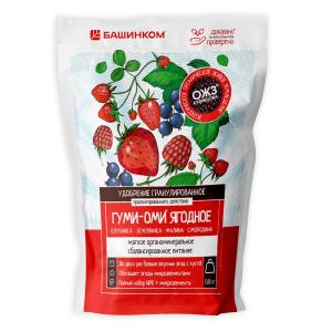 Для ягодных 0,8кг (NPK-3,6:4,5:3,9) Гуми-Оми органоминеральное удобрение 2/12 БШ