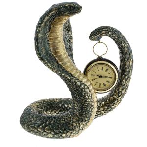 Фигурка декоративная Змея с часами, L22 W14 H25 см (ААх1       ) Фигурка декоративная Змея с часами, L22 W14 H25 см (ААх1       )