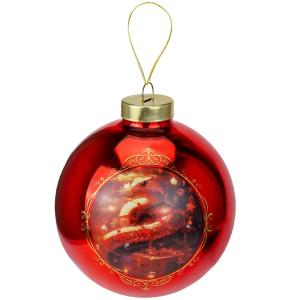 Шар Красная змея D 8см 