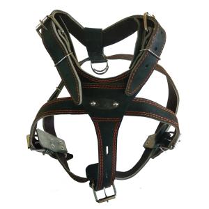 Шлейка кожаная 35мм двуслойная с украшениями 35мм (ездовая)-ШлК-35-К-У