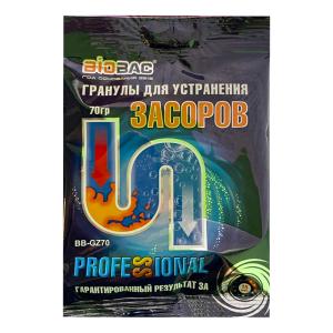 Средство д-очистки труб, канализации 70г БиоБак 4-80 ББ