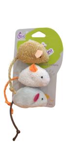 Игрушка текстиль Мышки набор 3шт/Китай