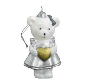 Декор подвесной Мишка с сердцем, L6,5W5,8H10,8см