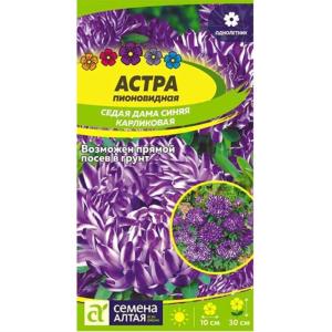 Астра Седая Дама Синяя карликовая 0.1г (Сем Алт)
