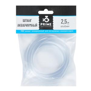 Шланг ПВХ PRIME прозрачный 4х6мм, длина 2,5м