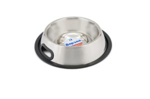 Миска металл 1900мл на резинке с ручками12-Ред Пластик