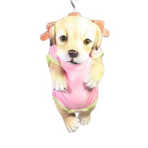 Фигура садовая Щенок лабрадора на вешалке L13W15H29 см см (ПОЛИСТОУН) 