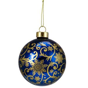 Шар Золотистый иней D 8см 