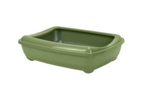 Туалет для кошек ZooM глубокий, большой (под наполнитель) 50х38х13см, оливковый