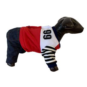 Комбинезон д-собак р-р L 44х34 красный одежда на четыре лапы-ВК-449-Китай