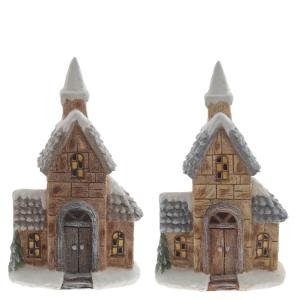 Фигурка декоративная Домик с подсветкой, L27 W14 H46 см  (3хААА, не прилаг.)