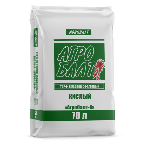 Торф верховой кислый  70л (рН=3,7-4,7) фр.0-20 мм (зеленый) 3/45 Агробалт