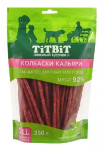 Лакомства д-собак Колбаски Кальяри 350г Тит Бит 