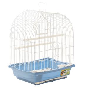 Клетка 1000 для птиц, эмаль, сине-серая, 300х230х390мм