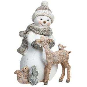 Фигурка декоративная Снеговик, L12 W9,5 H17 см