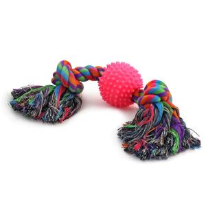 Игрушка текстиль Веревка 2 узла и мяч d6,5см 31см