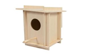 Скворечник в клетку малый 125х125хh145мм.