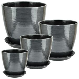 Бутон ГЛЯНЕЦ к-т из 4-х 1л, 2л, 3,8л, 5,4л  мет. черный