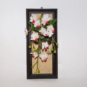 Картина из исскуственных цветов орхидеи 3