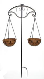 Коковита-кашпо-шпалера с 2 подвесн. горшками 