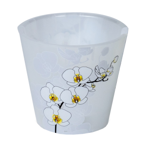 Кашпо со вставкой для орхидей, d160 v1,6 л, белая орхидея, ЛОНДОН