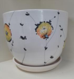 Каштан с под. №2 роспись Одуванчики 3,5л h16,5 d20,5-1 Скифос