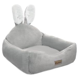 Лежанка квадрат 50*50*22см Зайка серый