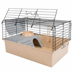 Клетка д-кроликов, морских свинок Роджер-1 58х40х34см разборн. (миска, кормушки) цвет. в ассорт. 1-1