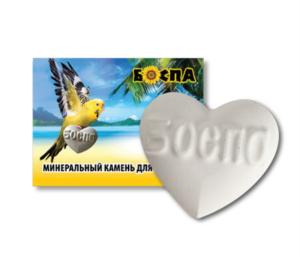 БОСПА минеральный камень для попугаев Сердце