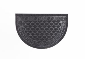 Коврик придверный влаговпитывающий 40х60см полукруг сер 