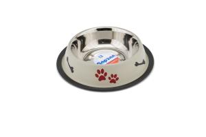 Миска металл 0,7л на резинке, с рисунком, цветная 1-1