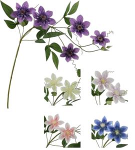 Искусственные цветы Клематис h80см Искусственные цветы Клематис h80см