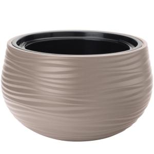 Сахара кашпо шар 12,8л тауп (мол.шоколад) h20 d32-3 Польша