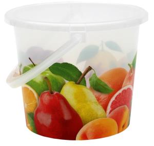 Ведро пищевое 10л. пластик Фрукты