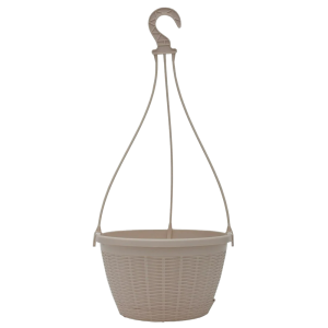 Кашпо подвесное+усы, 4,5л, d26см, Пудровый