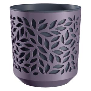 Листья кашпо со вставкой Leaves, 1,25л, d13,8, h14см, слива/антрацит