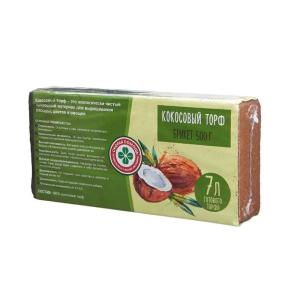 Кокосовый брикет  6л ( 0,5кг ) торф 6/24/1152 ПСЗТК