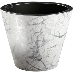 Кашпо со вставкой Декор 3л  Мрамор белый