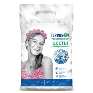 Для цветов 2,5кг Террасол с микроэлементами минеральное удобрение (NPK-13:18:19) 2/10/300 Фаско