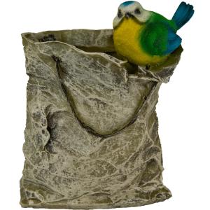 Кашпо Пакет с птичкой 22х29см (ПОЛИСТОУН)-МТ